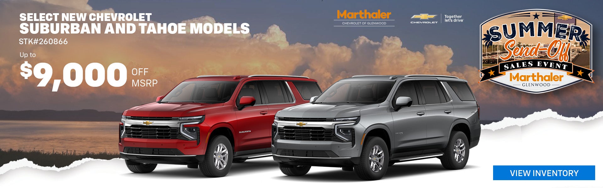 Select New Chevrolet Suburban and Tahoe Models