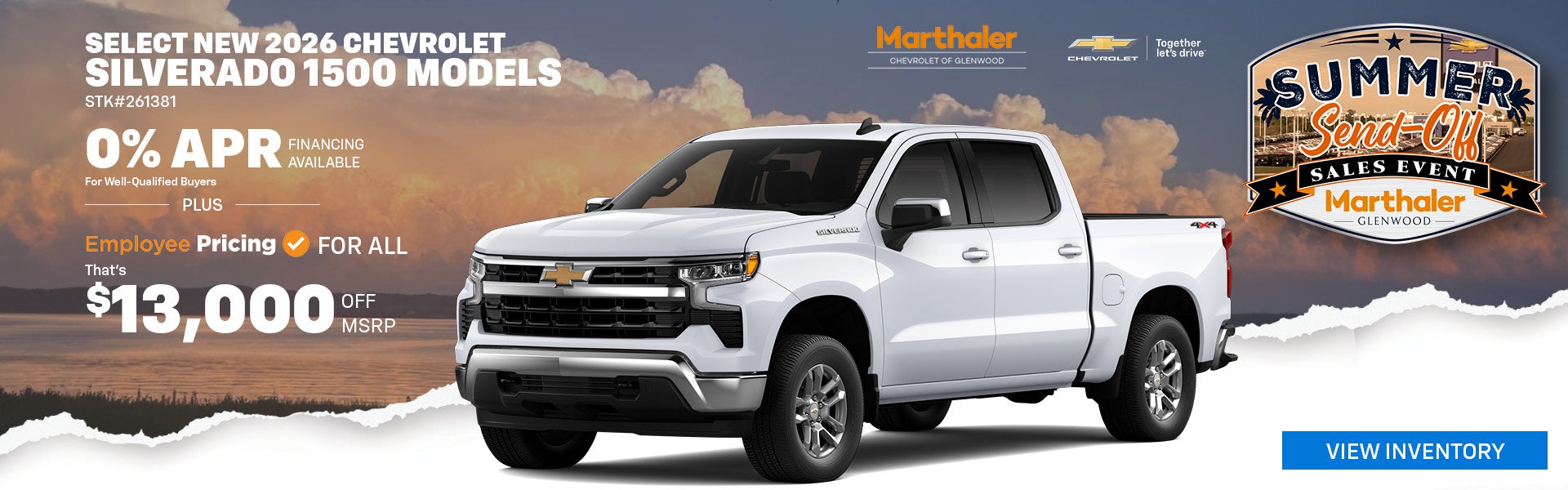 Select New 2026 Chevrolet Silverado 1500 Models