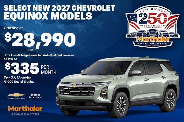 Select New 2027 Chevrolet Equinox Models