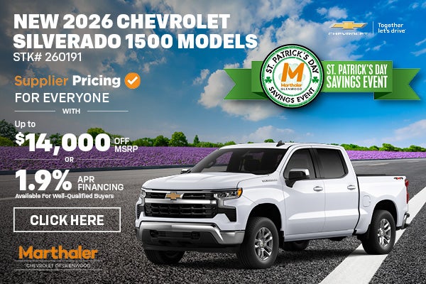 New 2026 Chevrolet Silverado 1500 Models