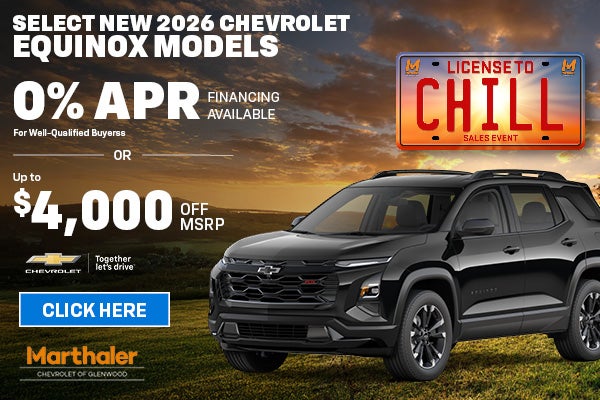 Select New 2026 Chevrolet Equinox models