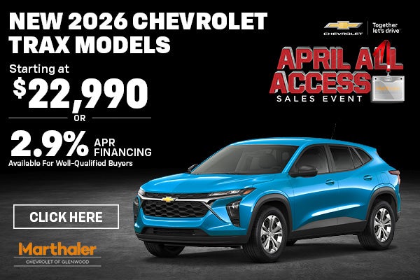 New 2026 Chevrolet Trax Models