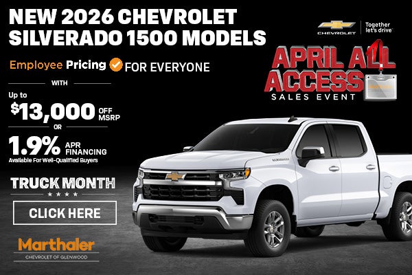 New 2026 Chevrolet Silverado 1500 Models