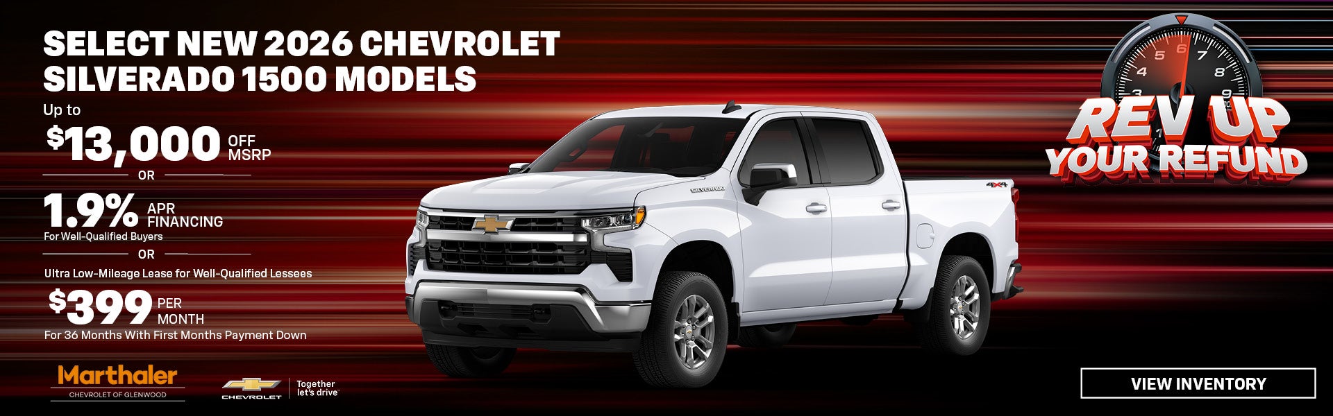 Select New 2026 Chevrolet SILVERADO 1500 Models