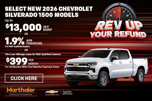 Select New 2026 Chevrolet SILVERADO 1500 Models