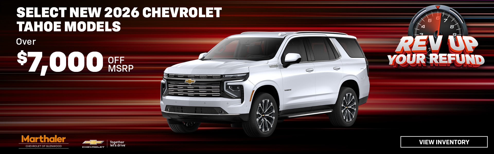 Select New 2026 Chevrolet Tahoe Models