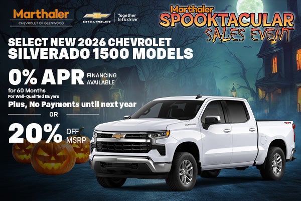 Select New 2026 Chevrolet Silverado 1500 Models