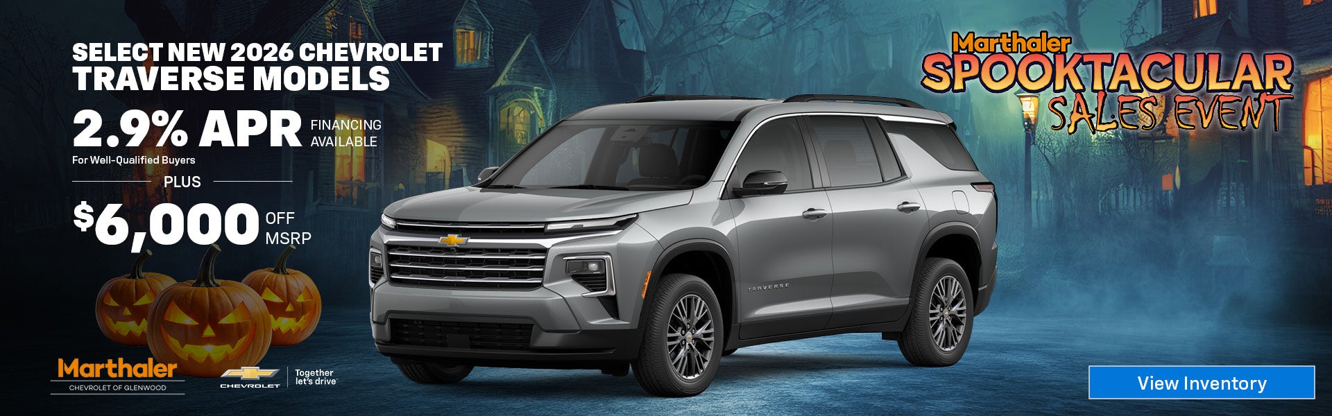 Select New 2026 Chevrolet Traverse Models
