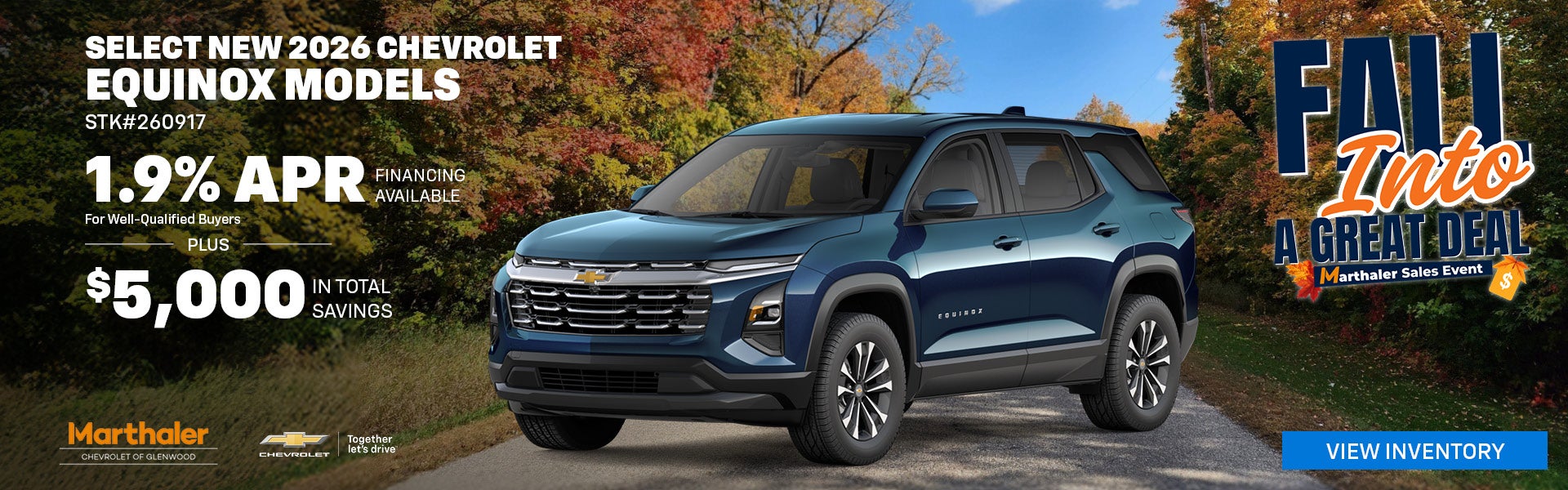 1.9% APR Available on Select New 2026 Chevrolet Equinox Mode