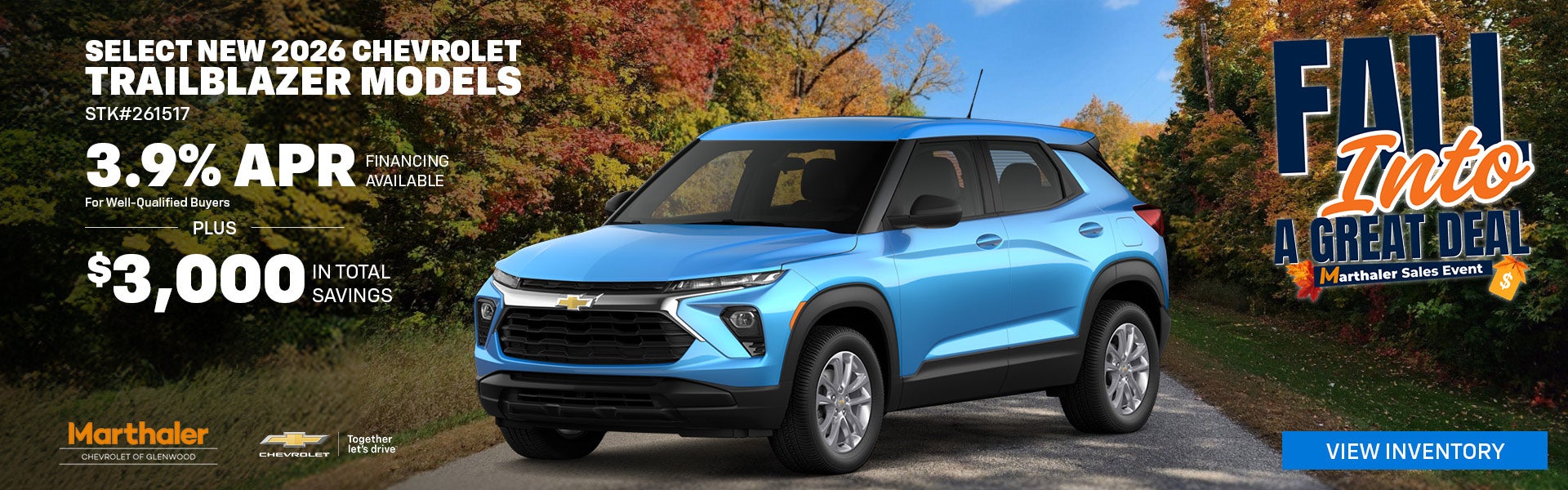 Select New 2026 Chevrolet Trailblazer Models